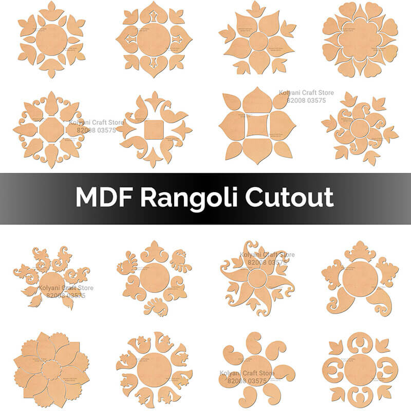 MDF Rangoli Cutouts