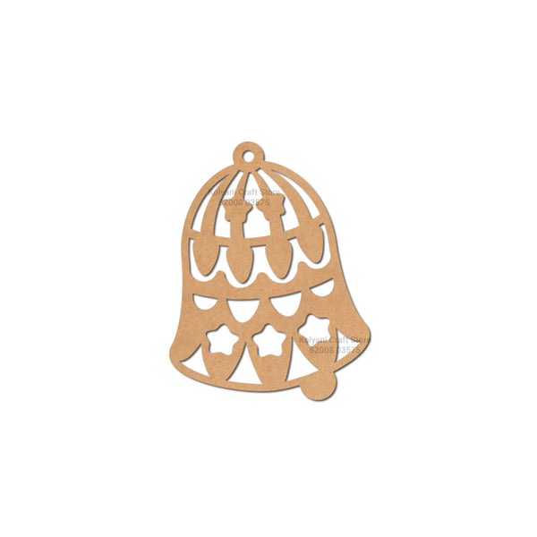 Decorative Bell Christmas Ornament MDF cutout A