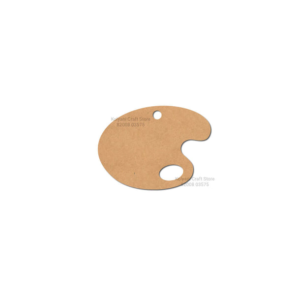 Artist Paint Palette Keychain MDF Cutout