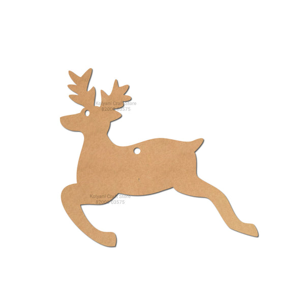 Deer Christmas Ornament MDF cutout
