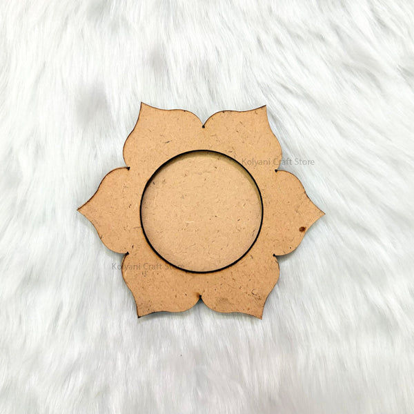 Flower shape T-Light Candle MDF Cutout