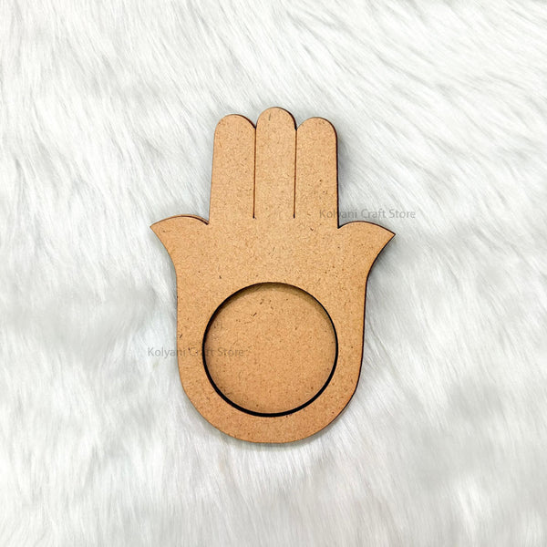 Hamsa shape T-Light Candle MDF Cutout