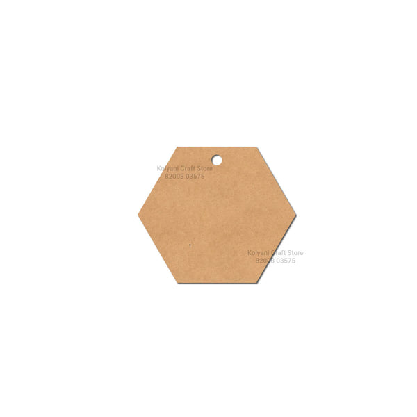 Hexagon Keychain MDF Cutout