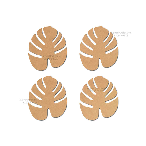 Leaf Coaster MDF Cutout  Set of 4