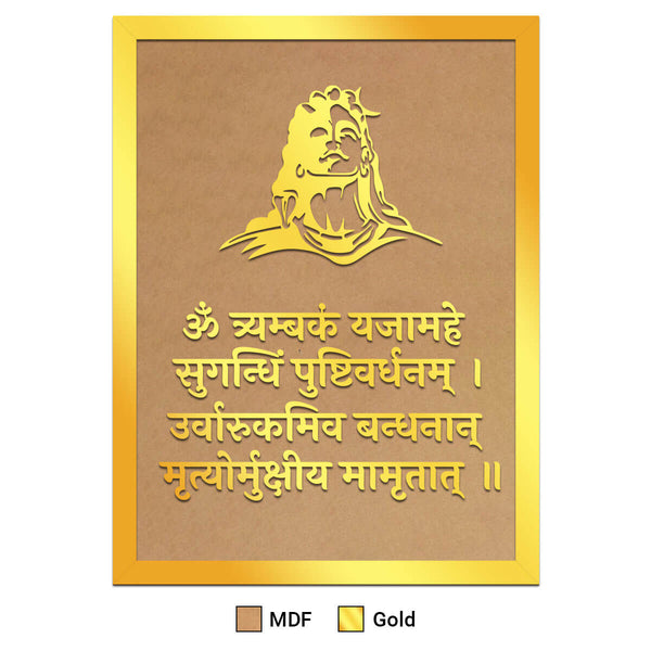 Acrylic Mahadev Mantra Frame Set - Rectangle Shape