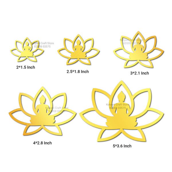 Mahavir Swami Acrylic Cutout Gold - C