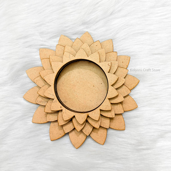 Multi Flower T-Light Candle MDF Cutout