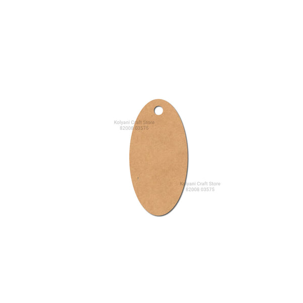 Oval Keychain MDF Cutout