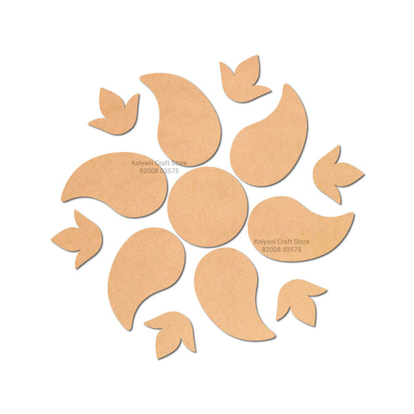 MDF Rangoli Cutouts - U
