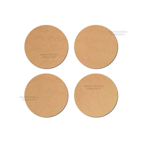 Round Coaster MDF Cutout  Set of 4