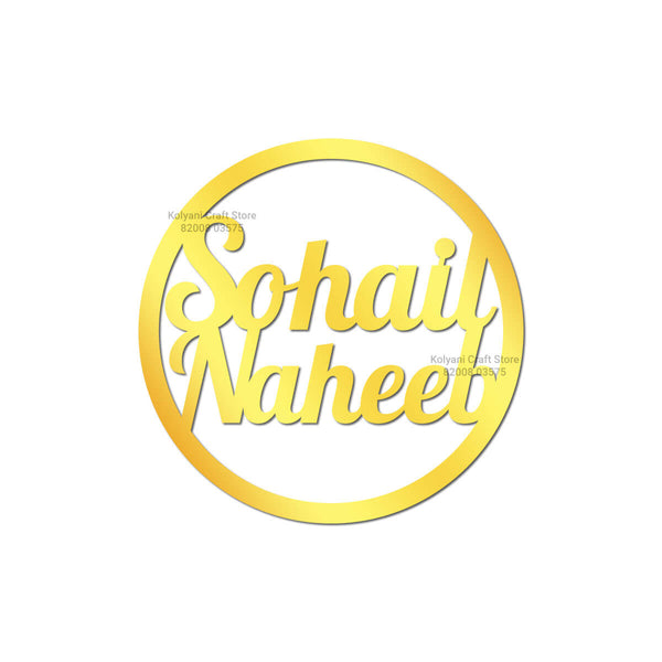 Customized Acrylic Name Cutout - Round Shape