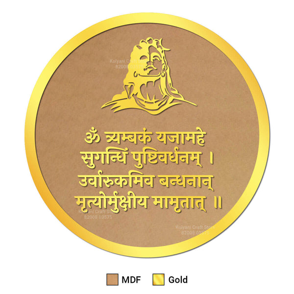 Acrylic Mahadev Mantra Frame Set - Round Shape
