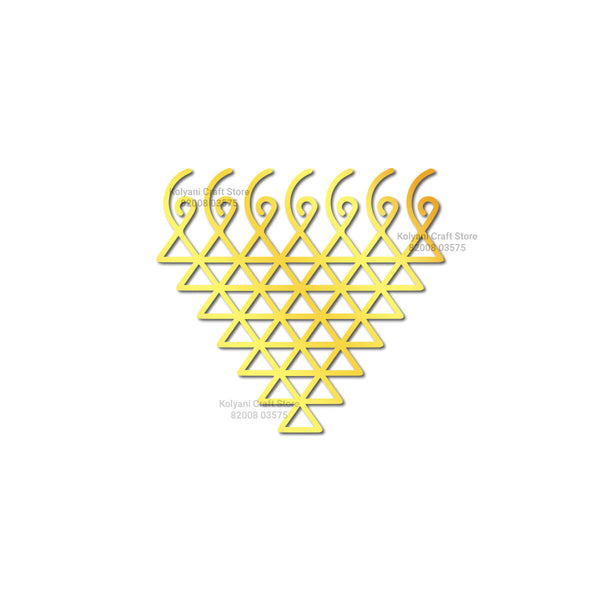 Saraswati Yantra Acrylic Cutout Gold