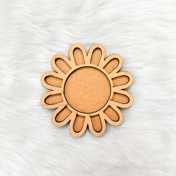 Sun Flower T-Light Candle MDF Cutout