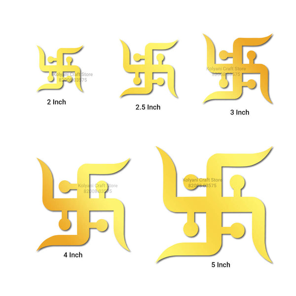 Swastik Acrylic Cutout Gold